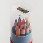 Цветные карандаши в тубусе, 12 цветов, трехгранные, Трансформеры - Фото 3