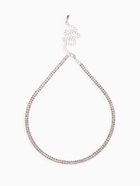 Набор 2 предмета: серьги, чокер «Лёд» два ряда, цвет белый в серебре, 32 см - Фото 3