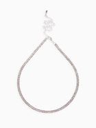 Набор 2 предмета: серьги, чокер «Лёд» два ряда, цвет белый в серебре, 32 см - Фото 4