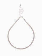 Набор 2 предмета: серьги, чокер «Лёд», два ряда, белый в серебре, 32 см - Фото 3