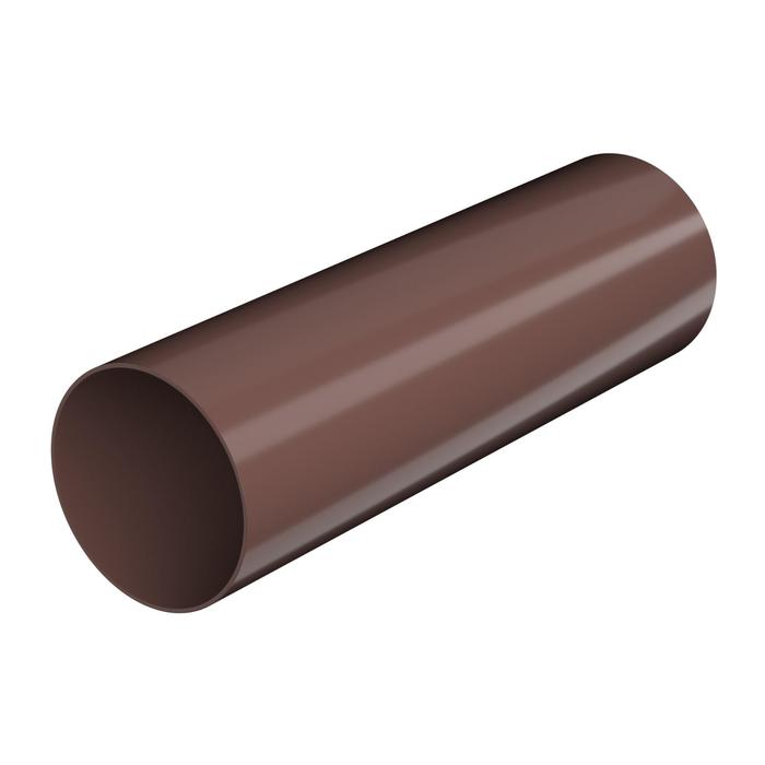 Труба водосточная глянец Технониколь ПВХ D82 коричневый  3м 8017