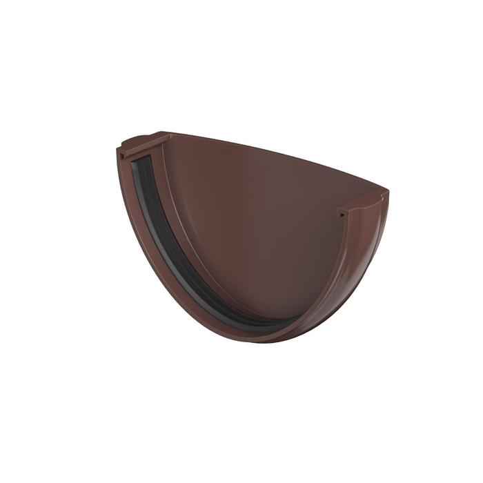 Заглушка желоба Технониколь ПВХ 125 коричневы - Фото 1