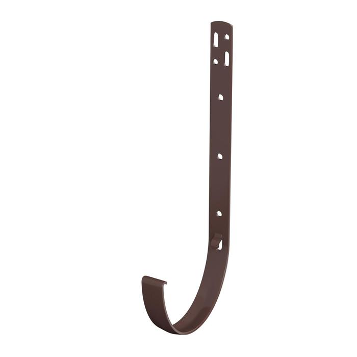 Кронштейн желоба металлический Технониколь ПВХ D125 коричневый - Фото 1