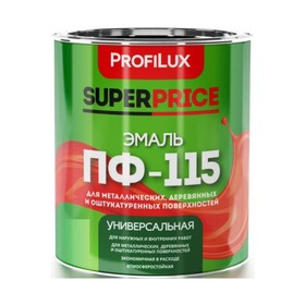 Эмаль Profilux SUPERPRICE ПФ-115 белая, 0,9кг