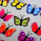 Магнит пластик "Бабочка одинарные крылышки разноцветные" 4,5 см - Фото 2