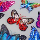 Магнит пластик "Бабочки двойные крылья" голография и блёстки МИКС 10,5х15 см - Фото 2