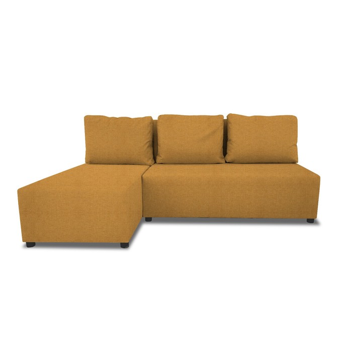 Угловой диван «Алиса», еврокнижка, рогожка savana plus/arben, цвет yellow - Фото 1
