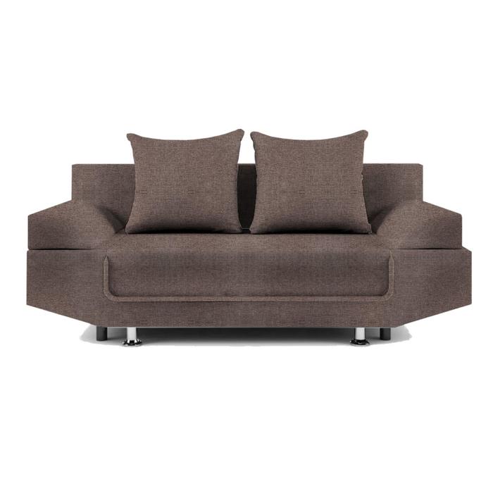 Диван прямой «Анюта», еврокнижка, рогожка, цвет savana plus/arben toffee - Фото 1