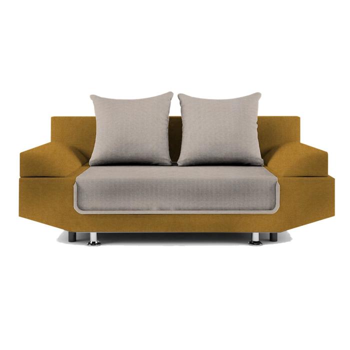 Диван «Анюта», еврокнижка, рогожка savana plus/arben, цвет yellow/ivory - Фото 1