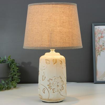 Лампа настольная RISALUX 16352/1, E14, 40 Вт, 22×22×36 см, бело-бежевый