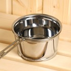 Ковш - черпак для бани и сауны, 700 мл, 58 см, нержавеющая сталь, деревянная ручка - Фото 4