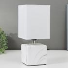 Лампа настольная 16375/1 E27 40Вт бело-серый 16х16х29 см RISALUX - фото 22972507