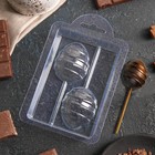 Форма для шоколада и конфет «Яйцо на палочке спиральное», 14×9 см, цвет прозрачный - Фото 1