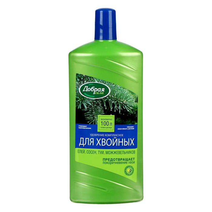 Жидкое органо-минеральное удобрение Добрая сила для хвойных, 1 л - Фото 1