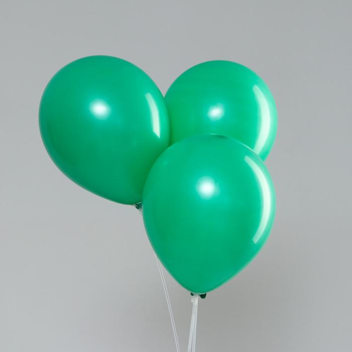 Шар латексный 12", стандарт, набор 12 шт., цвет светло-зеленый - Фото 1