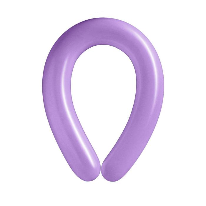 Воздушные шары для моделирования 125 см, d=7.5 см, 100 шт., макарунс, лиловые - Фото 1