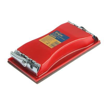 Брусок для шлифования ТУНДРА, пластиковый, металлические зажимы, 210×105 мм