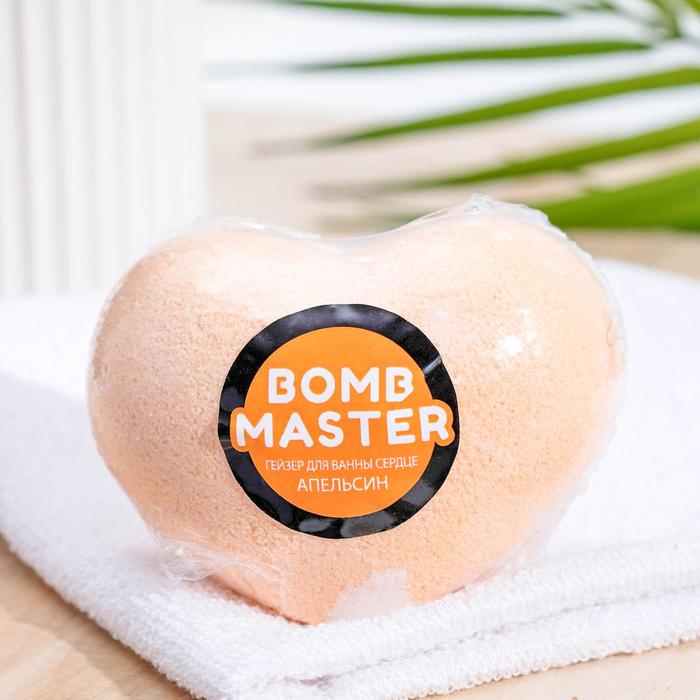 Бомбочка для ванн Bomb Master в форме сердца, апельсин, 130 г - Фото 1