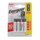 Батарейка алкалиновая Energizer Max +PowerSeal, AAA, LR03-4BL, 1.5В, блистер, 3+1 шт. - Фото 5