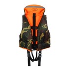 Жилет спасательный Flinc двухсторонний 120 кг (оранжевая основа, камуфляж внутри) - Фото 4