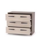 Комод напольный в спальню «Оптима», 3 ящика, 800×450×690 мм, цвет шимо тёмный/шимо светлый 6861247