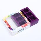 Коробка под 9 конфет с обечайкой « Зонтики » с окном 14.5×14.5×3.5 см 6775920