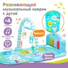 Развивающий музыкальный коврик «Малыш», пианино, 4 игрушки, зеркало, размер 73х48 см - Фото 1