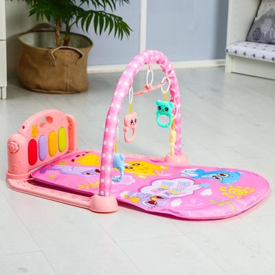 Развивающий музыкальный коврик «Малыш», пианино, 4 игрушки, зеркало, размер 110×83 см