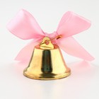 Колокольчик на булавке с бантом на Выпускной, розовый, d = 3,6 см - Фото 2