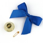 Колокольчик на булавке с бантом на Выпускной, синий, d = 2,6 см - Фото 4