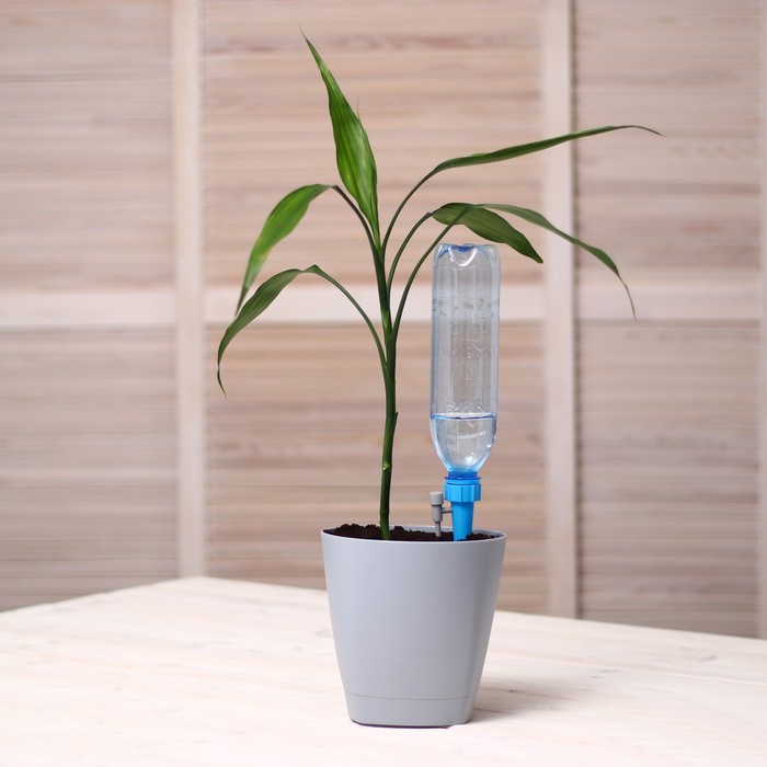 Автополив для комнатных растений, под бутылку, регулируемый с краном - фото 1908670165