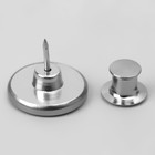 Пуговицы для сужения пояса, 17 мм, 2 шт, цвет серебряный - Фото 2