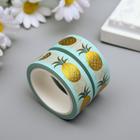 Клейкая лента бумага "Золотой ананас" ширина 1,5 см длина 5 м 1,5х4,1х4,1 см (комплект 2 шт) - фото 49406186