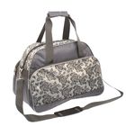 Сумка дорожная, 1 отдел, 2 наружных кармана, длинный ремень, цвет серый - Фото 2