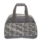 Сумка дорожная, 1 отдел, 2 наружных кармана, длинный ремень, цвет серый - Фото 3