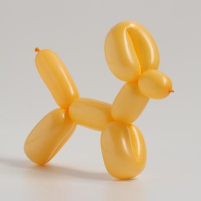 Шар для твистинга латексный 250", макарун, набор 100 шт., цвет оранжевый