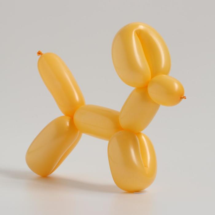 Шар для твистинга латексный 250", макарун, набор 100 шт., цвет оранжевый - Фото 1