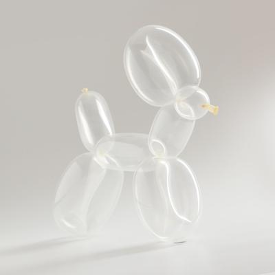 Шар для твистинга латексный 250", макарун, набор 100 шт., цвет прозрачный