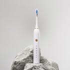 Электрическая зубная щётка Luazon LP-005, вибрационная, 2 насадки, от АКБ, белая - фото 6399545