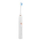 Электрическая зубная щётка Luazon LP-005, вибрационная, 2 насадки, от АКБ, белая - фото 6399546