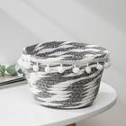 Корзина для хранения плетёная Доляна «Мокко», 15×15×10 см, цвет серо-белый - Фото 1