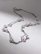 Бусы «Жемчужный мир» тонкие нити, цвет белый в серебре, длина 54 см - Фото 3