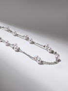 Бусы «Жемчужный мир» тонкие нити, цвет белый в серебре, длина 54 см - Фото 4