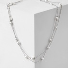 Бусы «Жемчужный мир» тонкие нити, цвет белый в серебре, длина 54 см - Фото 8