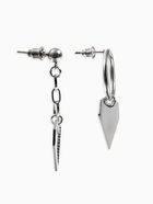 Серьги металл «Сердце» графика, цвет серебро - Фото 3