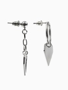 Серьги металл «Сердце», графика, цвет серебро - Фото 3