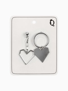 Серьги металл «Сердце», графика, цвет серебро - Фото 4