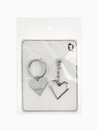 Серьги металл «Сердце» графика, цвет серебро - Фото 6