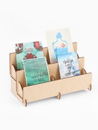 Подставка под открытки 4 ячейки по 10.8 см, 23.5×10.5×12.5 см, толщина 3 мм, бежевая - Фото 4