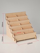 Подставка под открытки 10 ячеек по 10.8 см, 23.5×23×25 см, толщина 3 мм, бежевая - Фото 2